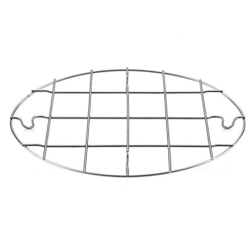 T&B 9.8x6.7 Inch Oval Roasting Cooling Rack 304 Stainless Steel Baking Broili...